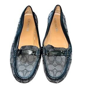 Coach #A01918 “Olive” signature Monogram Loafers Black/Gray 8B shoes